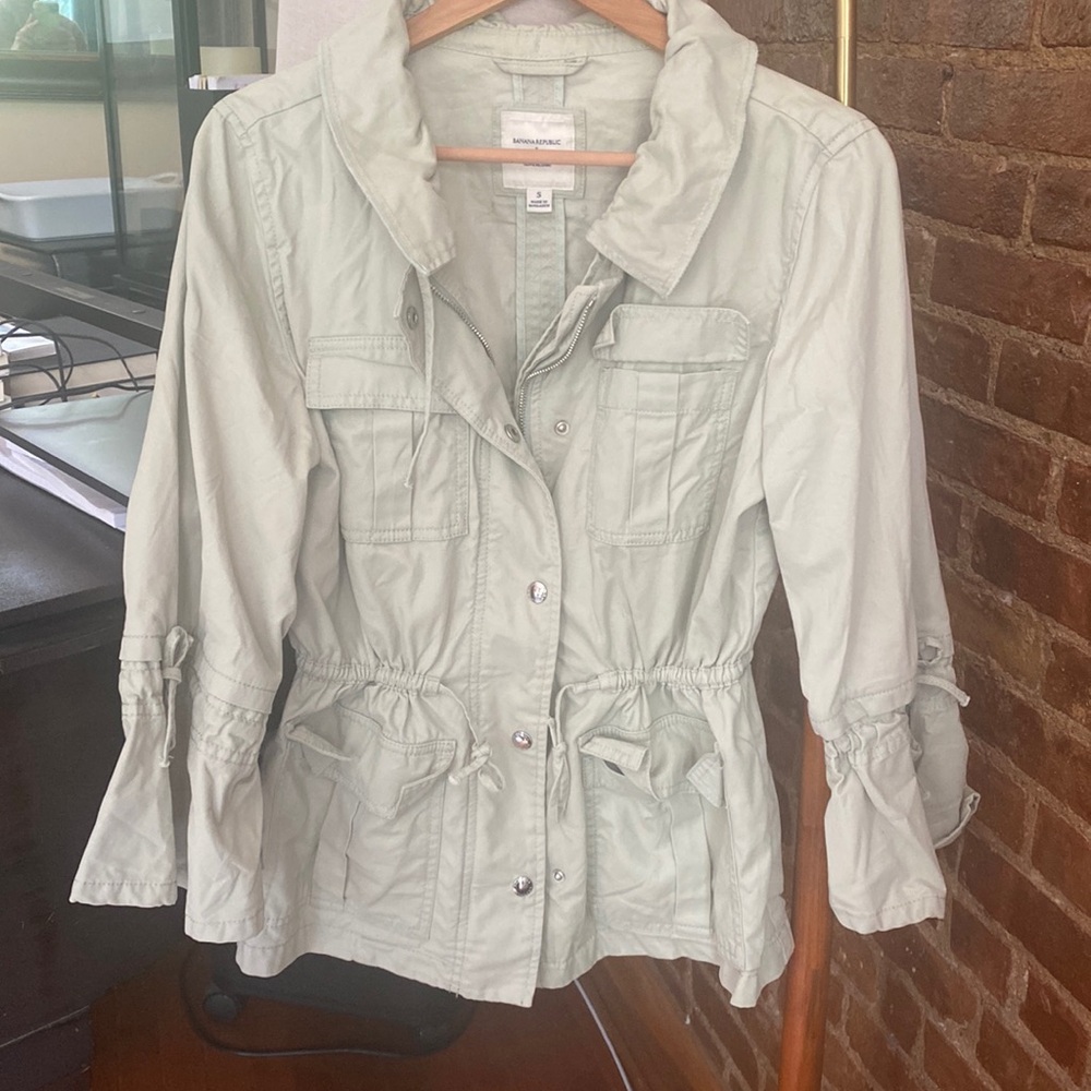 Banana Republic Pale Green Cotton Jacket/Coat Size Small